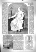 Old Antique Print 1860 Pope Pius Ix Delhi Lucknow Medal Westminster Abbey 19th