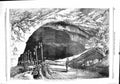 Original Old Antique Print 1860 Entrance Peak Cavern Cave Derbyshire England