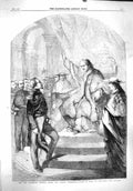 Old Antique Print 1860 Pope Adressing General Goyon Commander-Chief Rome 19th