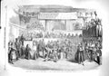 Antique Old Print *3778 1860 Scene Tale Two Cities Lyceum Theatre Tribunal