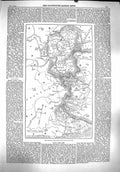 Old Antique Print 1860 Map Savoy Nice France Chambery Turin Mediterranean 19th