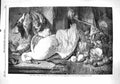 Original Old Antique Print 1860 Dead Swan Game Birds Fruit Duffield Fine Art