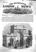 Old Antique Print 1860 Memorial Arch Brompton Barracks Chatham Russia War 19th