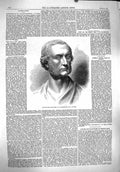 Original Old Antique Print 1860 Bust Right Hon. W.E. Gl 19th Century