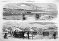 Original Old Antique Print 1860 Whitworth Rifle-Cannon Southport Liverpoo 19th