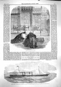 Original Old Antique Print 1860 House Lords Ulster Paddle Steamer Ship Bir 19th