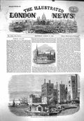Original Old Antique Print 1860 Church Prahran Melbourne River Thames Lambeth