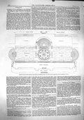 Original Old Antique Print 1860 Plan Palace People Muswell Hill Architecture