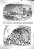 Old Antique Print 1860 River Thames Greenwich Cavern Scene Theatre Lyceum 19th