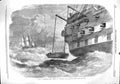 Old Antique Print 1860 System Lowering Detaching Ships Boats Life-Saving 19th
