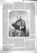 Original Old Antique Print 1860 Portrait James Clarke Hook John Watkins 19th