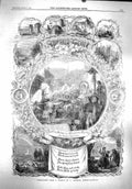 Original Old Antique Print 1860 Spring Time Scene Ancient Pastime Victorian