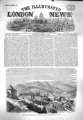 Original Old Antique Print 1860 General View Town Chambery Savoy Mount Cavalry
