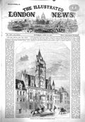 Original Old Antique Print 1860 Exterior Hotel De Ville Compiegne Architecture