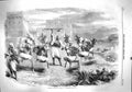 Original Old Antique Print 1860 Scene Riffian Nuptial Dance Tangier Victorian