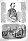 Original Old Antique Print 1860 Jean Becker Violinist Burlesque James'S Theatre
