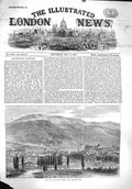 Original Old Antique Print 1860 Town Lake Annecy Savoy Mountains 19th
