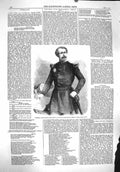 Old Antique Print 1860 General Lamoriciere Papal Army Commander-In-Chief 19th