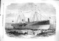 Antique Old Print *3773 1860 Ocean Mail Company Steam Ship Connaught Jarrow