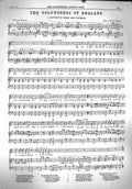 Original Old Antique Print 1860 Sheet Music Volunteers England Patriotic Song