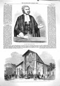 Original Old Antique Print 1860 Baron Wilde Judge Archbishop Chambery Clergy