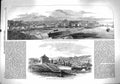 Original Old Antique Print 1860 City Auckland New Zealand Commerical Emb 19th