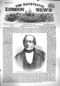Original Old Antique Print 1860 Portrait Sir Charles Barry Man 19th
