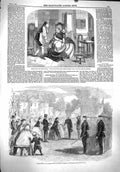 Old Antique Print 1860 Scene Drama Ill Wind Adelphi Theatre Kent Rifles 19th