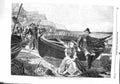 Old Antique Print 1860 Fine Art Barwell Life Boat Ship Wreck Crew Beach 19th