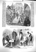 Old Antique Print 1860 Staircase Royal Service Institution Prison Sicily 19th
