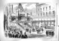 Original Old Antique Print 1860 Coronation King Sweden Oath Allegiance Estates