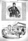 Original Old Antique Print 1860 Captain Vine Hall Great Eastrn Ship Palermo War