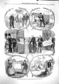 Original Old Antique Print 1860 Foundation Stone Royal Dramatic College Maybury