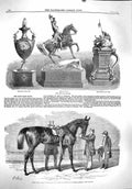 Original Old Antique Print 1860 Ascot Race Plate Rupee Horse Queen'S Vase Royal