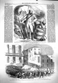 Original Old Antique Print 1860 Sicily Guisppe D'Angelo Palermo Governm 19th