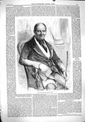 Original Old Antique Print 1860 Portrait Prince Jerome Bonaparte 19th