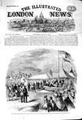 Original Old Antique Print 1860 Inauguration National Rifle Match Queen Address