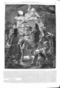 Original Old Antique Print 1860 Scene Outrage Sir John Coventry Royal Academy