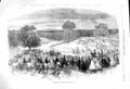 Original Old Antique Print 1860 Volunteer Sham Fight Camden Park Siers War 19th