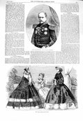 Original Old Antique Print 1860 Count Gyldenstople Marshal Sweden Paris Fashion