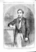 Original Old Antique Print 1860 Prince Wales Portrait John Watkins Victorian
