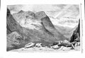 Original Old Antique Print 1860 Mountain Gloom Pass Glencoe Scotland Newton