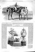 Original Old Antique Print 1860 Sweetsauce Horse Goodwood Stewards Cup Plate
