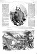 Original Old Antique Print 1860 Revolution Sicily Colonel Peard Castrogiovanni