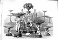 Original Old Antique Print 1860 Silver Plate Desert Service Samuel Morton Peto