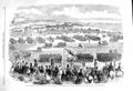 Original Old Antique Print 1860 Rifle Volunteers Siers Queen Edinburgh Scotland