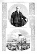 Original Old Antique Print 1860 Rev. William Wood Stamp Wesleyan Southport Pier