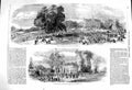 Original Old Antique Print 1860 Fete Norton Hall Cammell Denham Court Uxbridge