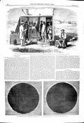 Old Antique Print 1860 Eclipse Sun Kew Photoheliograph Rivabellosa Ebro 19th