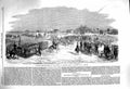 Original Old Antique Print 1860 Head-Quarters Camp Chalons France Siers War